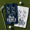Papa's Caddy Crew Golf Towel, Personalized Grandpa Golf Gift, Custom Grandkids Name Accessory - product image 1