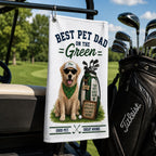 Custom Pet Photo Golf Towel, Best Pet Dad On The Green – product photo 7