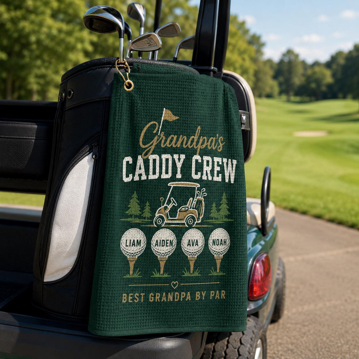 Custom Golf Towel: Grandpa's Caddy Crew, Personalized Golf Gift - product image 6