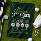 Custom Golf Towel: Grandpa's Caddy Crew – main product view