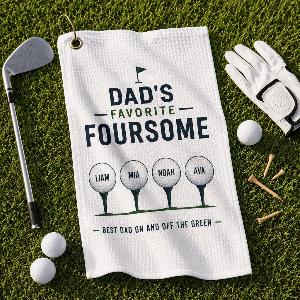 Personalized Golf Towel: Dad's Favorite Foursome - product image 1