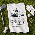 Personalized Golf Towel: Dad's Favorite Foursome – main product view