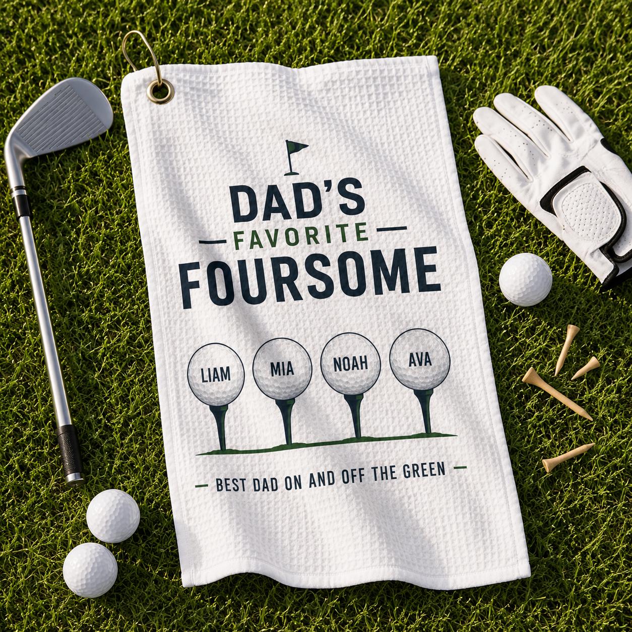 Personalized Golf Towel: Dad's Favorite Foursome - product image 1