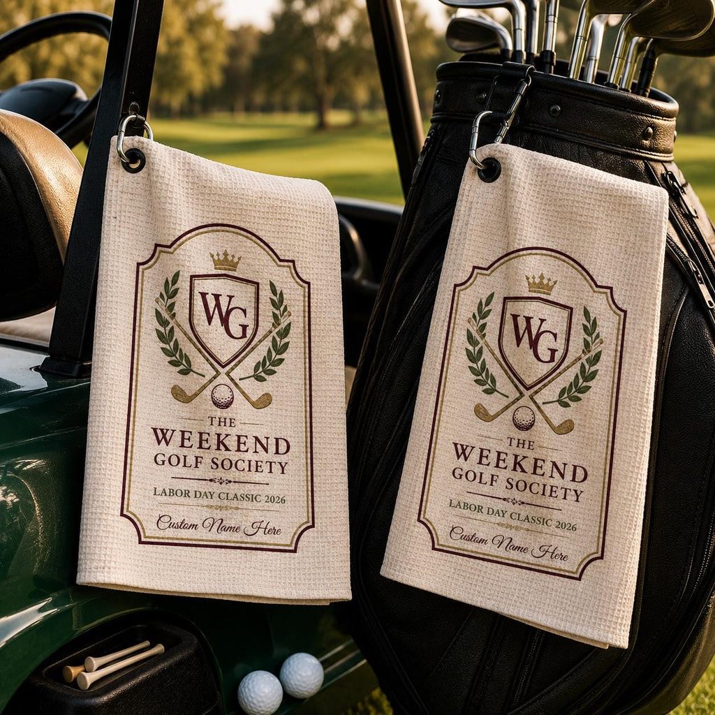 Weekend Golf Society Towel, Personalized Golf Club Towel, Custom Golf Tournament Gift - product image 10