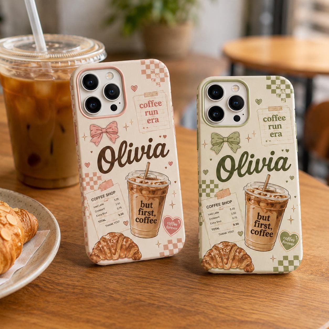 Personalized Coffee Name Phone Case, Custom Tough, Coffee Lover Gift
