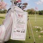 Ladies Tee Time Golf Towel, Personalized Social Club Golf Bag Towel – product photo 7