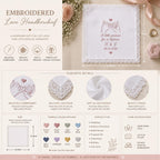 Recipe Keepsake Embroidered Handkerchief, Personalized Grandma Gift, Custom Baking Hanky, Made With Love Satin Keepsake