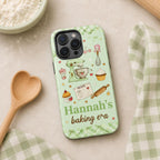 Personalized Baking Phone Case, Custom Name Tough Case, Baker Gift For Her