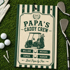 Personalized Golf Towel, Papa's Caddy Crew – main product view