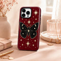 Celestial Moth Phone Case, Red Moon Star iPhone Case, Gothic Insect Case Gift