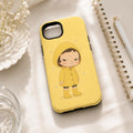 Cute Grumpy Character Phone Case, Animal Costume iPhone Case, Kawaii Pastel Case Gift