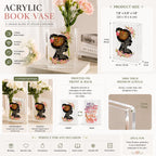 Inspirational Book Vase, Acrylic Flower Vase – product photo 3
