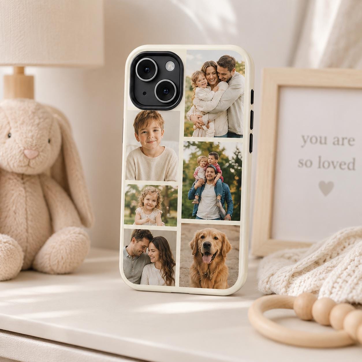 Custom Photo Collage Phone Case, Personalized Family Picture iPhone Case, Mom Photo Gift
