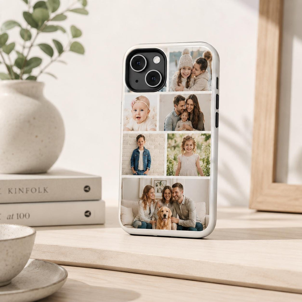 Custom Photo Collage Phone Case, Personalized Family Picture iPhone Case, Mom Photo Gift
