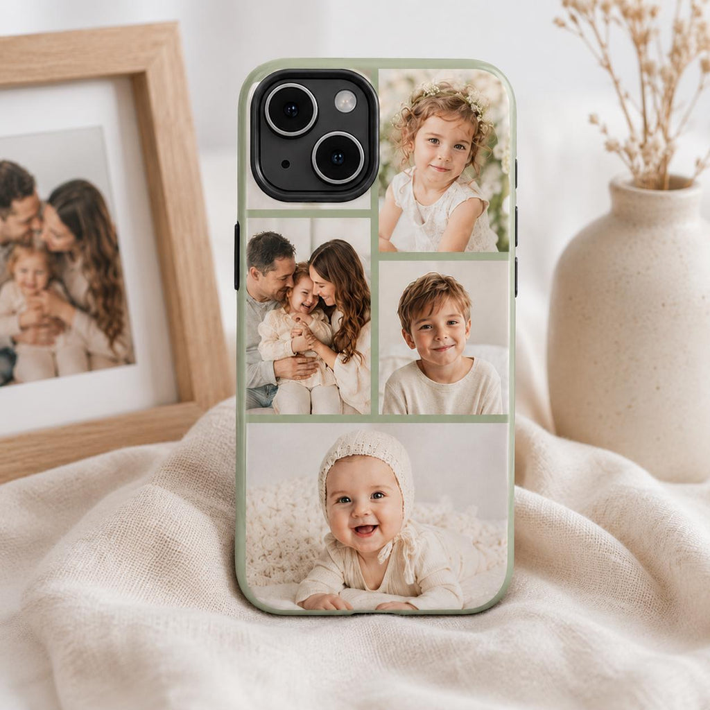 Custom Photo Collage Phone Case, Personalized Family Picture iPhone Case, Mom Photo Gift