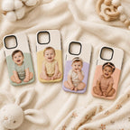 Custom Baby Photo Phone Case, Personalized Kids Picture iPhone Case, Photo Gift For Mom Dad
