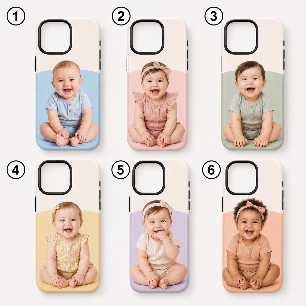 Custom Baby Photo Phone Case, Personalized Kids Picture iPhone Case, Photo Gift For Mom Dad