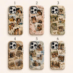 Vintage Photo Collage Phone Case, Personalized Couple Family iPhone Case, Custom Memory Gift