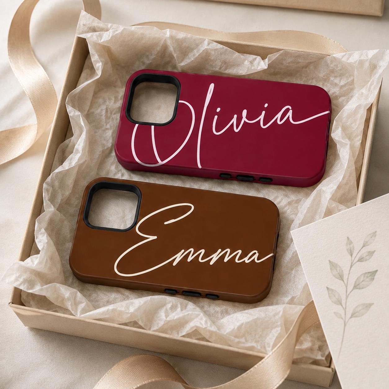 Custom Script Name Phone Case, Personalized Signature iPhone Case, Minimal Name Case Gift