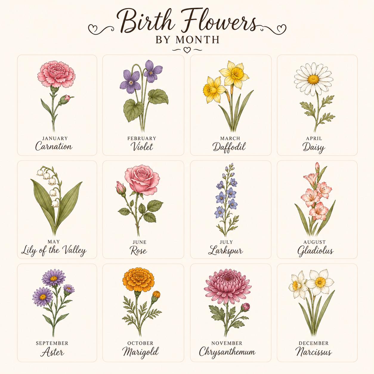 Personalized Birth Flower Vase, Custom Names Ceramic Flower Vase, Mom Grandma Gift - product image 2