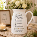 Personalized Family Rules Vase, Custom Ceramic Flower Vase, Housewarming Gift for Family - product image 1