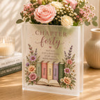 Personalized Chapter Forty Acrylic Book Vase – main product view