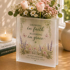 Christian Book Vase, Personalized Acrylic Flower Vase – main product view