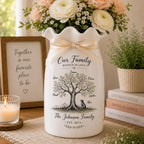 Personalized Family Tree Ceramic Pitcher Vase – product photo 2