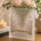 Christian Book Vase, Acrylic Flower Vase, Psalm 119:105 Gift – main product view
