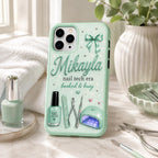 Personalized Nail Tech Phone Case, Custom Name Tough, Nail Tech Gift