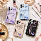 Personalized Nail Tech Phone Case, Custom Name Tough, Nail Tech Gift