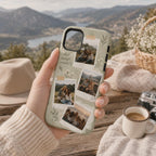 Custom Best Friend Photo Case, Personalized Polaroid Collage iPhone Case, Friendship Gift