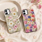 Pressed Flower Phone Case, Wildflower Daisy iPhone Case, Botanical Garden Case Gift