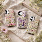 Pressed Flower Phone Case, Wildflower Daisy iPhone Case, Botanical Garden Case Gift