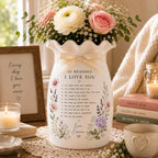 Personalized 10 Reasons I Love You Ceramic Vase – main product view