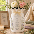 Personalized Love Story Timeline Ceramic Vase – main product view