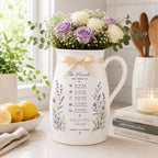 Personalized Love Story Timeline Ceramic Pitcher Vase – product photo 8
