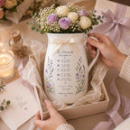 Personalized Love Story Timeline Ceramic Pitcher Vase – product photo 5