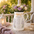 Personalized Love Story Timeline Ceramic Pitcher Vase – product photo 6