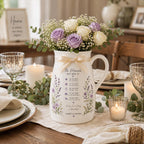 Personalized Love Story Timeline Ceramic Pitcher Vase – product photo 9