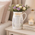 Personalized Love Story Timeline Ceramic Pitcher Vase – product photo 10
