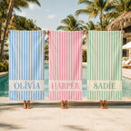 Personalized Striped Beach Towel – main product view