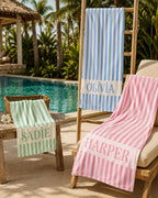 Personalized Striped Beach Towel – product photo 6