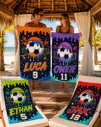 Personalized Soccer Beach Towel – product photo 6