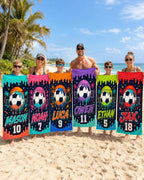 Personalized Soccer Beach Towel – product photo 9
