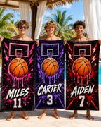 Personalized Basketball Beach Towel – product photo 7
