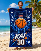 Personalized Basketball Beach Towel – product photo 8