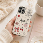 Custom Cowgirl Name iPhone Case, Western Doodle Phone Case, Personalized Gift