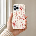 Custom Pin Up Phone Case, Retro Cocktail Mermaid iPhone Case, Personalized Cherry Girl Gift