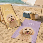 Personalized Dog Beach Towel – Custom Name Pool Towel – product photo 9